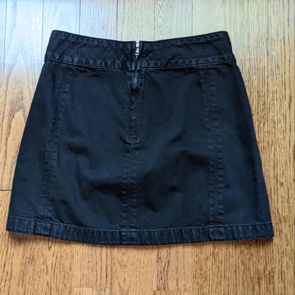 Free People NWOT Black Denim Skirt - Picture 2 of 10